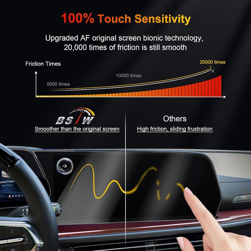 BSTW for 2024 Chevrolet Traverse Screen Protector for 2024 2025 Chevy Traverse LS/LT/RS/Z71/High Country/Blazer EV SS/Equinox EV 17.7" Infotainment Display Protective Film 2PCS - Image 4